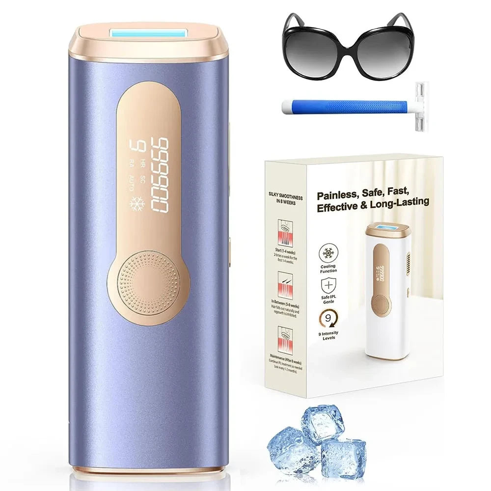 Ice-Cooling IPL Hair Removal Device