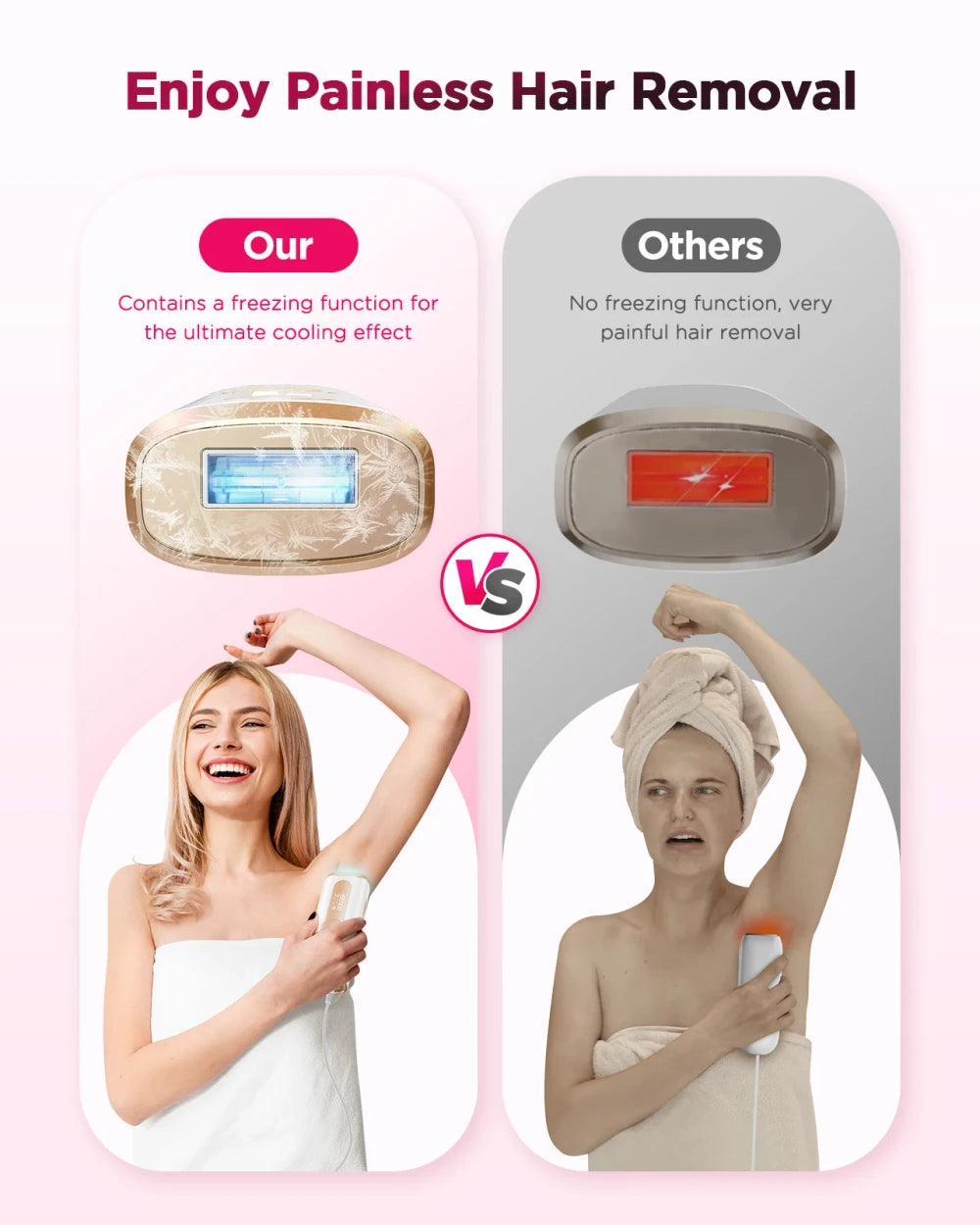 Ice-Cooling IPL Hair Removal Device