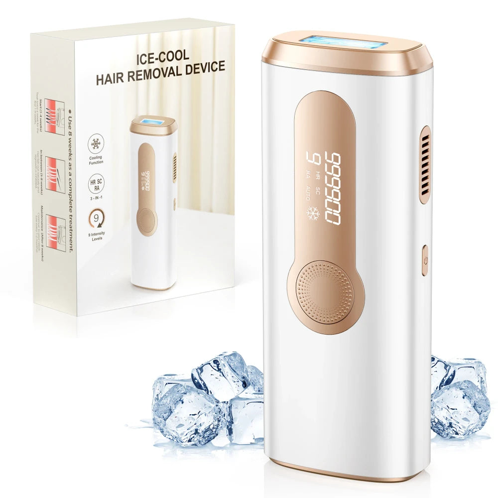 Ice-Cooling IPL Hair Removal Device