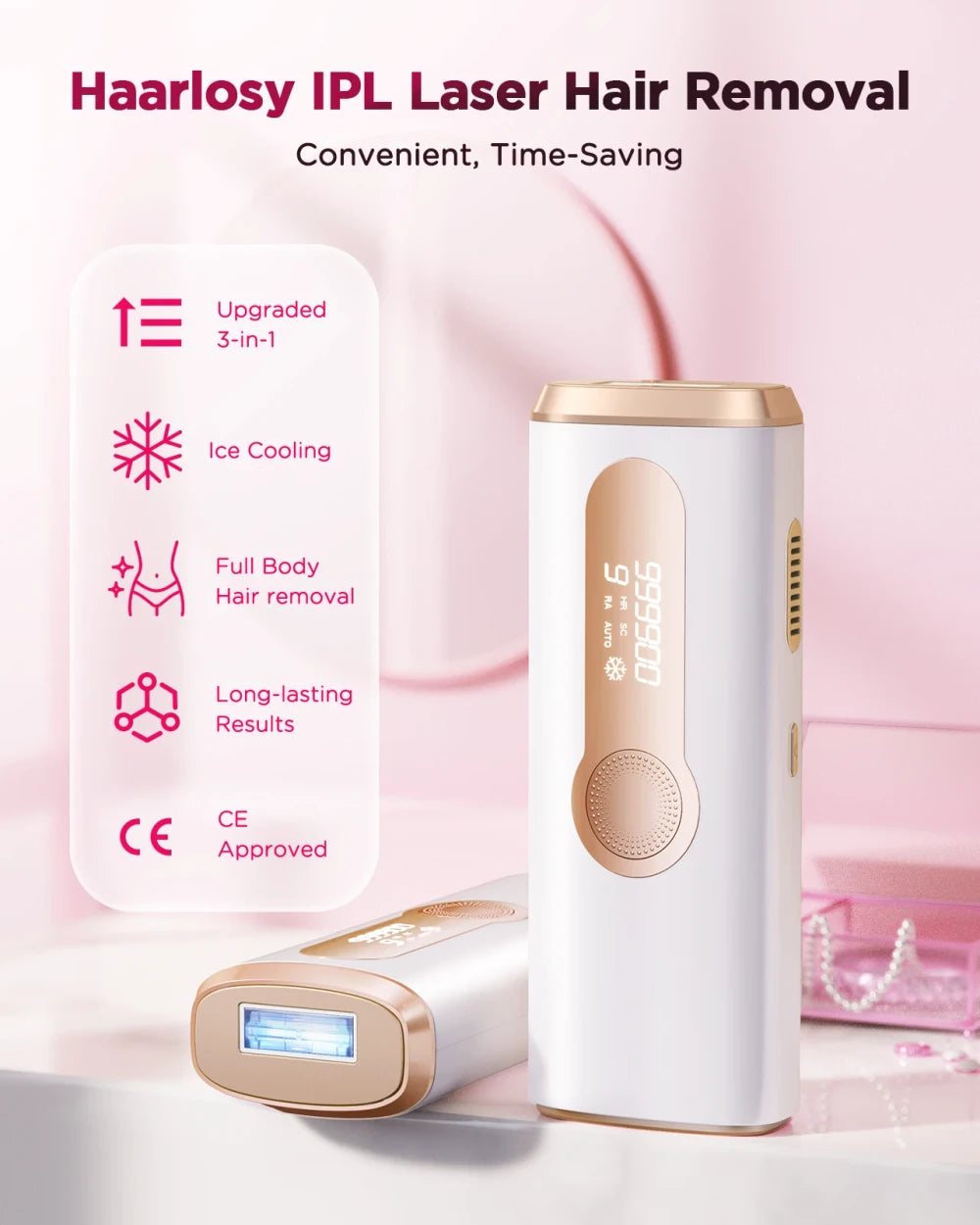 Ice-Cooling IPL Hair Removal Device