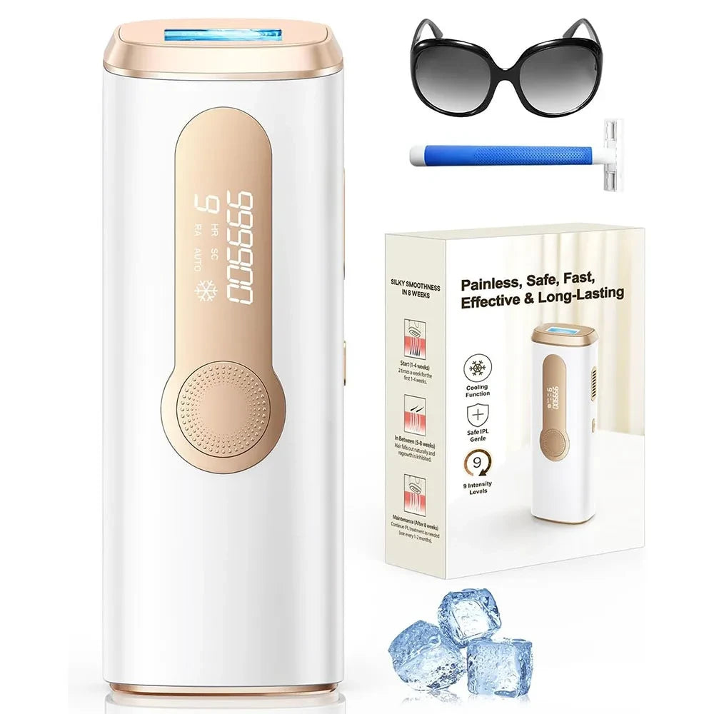 Ice-Cooling IPL Hair Removal Device